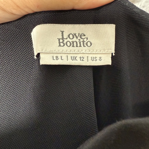 Love Bonito Black tank to with  padding & thin straps size 8 -cp - Picture 5 of 5